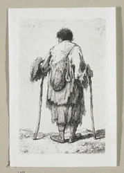 Bettler von hinten gesehen