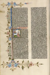 Initiale L: Gott spricht zu Moses