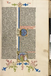 Initiale T: Blinder Tobit und der Engel