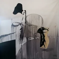 Abstrakte Tropfen und Figuren