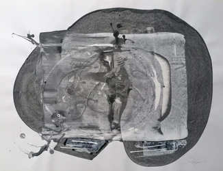 Abstrakte graue Figur