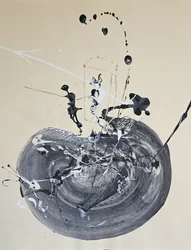Abstrakte Wirbel und Spritzer