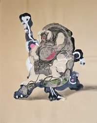 Bizarre tanzende Gestalt