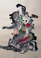 Expressive abstrakte Figur