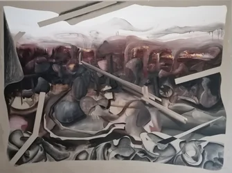 Surreale industrielle Abstraktion