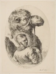 Ein Sklave hält ein Kamel am Zügel, aus Verschiedene Köpfe im persischen Stil Plusieurs, 1649