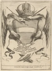 Wappen mit Widmung an Großherzog Ferdinand II