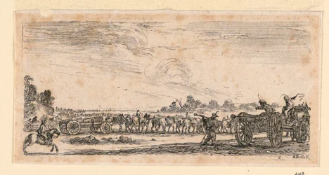 Kampfszene, aus "Desseins de Queleques Conduites de Troupes, Canons, et Ataques de Villes"