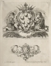 Sammlung verschiedener Launen und neuer Entwürfe von Kartuschen und Ornamenten: Nr. 6