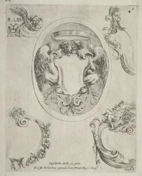 Sammlung verschiedener Capricen und neuer Entwürfe von Kartuschen und Ornamenten: Nr. 8