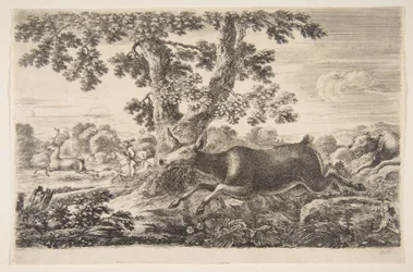 Hirschjagd, aus Tierjagden Chasses à différents animaux, ca. 1654