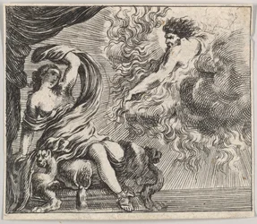 Jupiter und Semele, aus dem Spiel der Mythologie, 1644