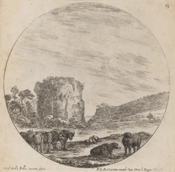 Landschaft mit antiken Ruinen, 1646