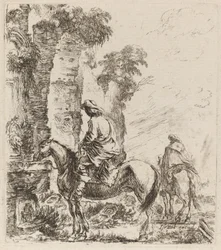 Landschaft mit Reitern