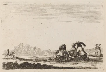 Herren und Damen im Gespräch, 1642