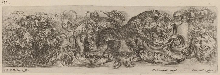 Ornamentaler Fries mit Leopard, wahrscheinlich 1648