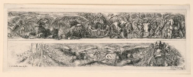 Ornamente von Friesen und Laubwerk