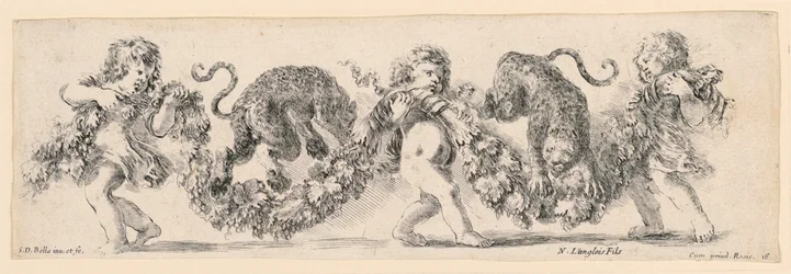 Ornamente von Friesen und Laubwerk