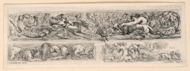 Ornamente von Friesen und Laubwerk