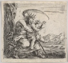 Saturn, aus Spiel der Mythologie Jeu de la Mythologie, 1644