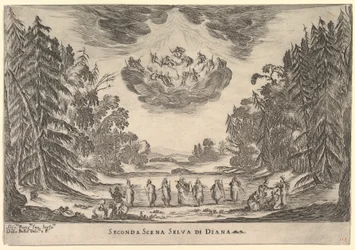 Zweite Szene im Wald der Diana, aus Die Hochzeit der Götter Le nozze degli Dei, 1637