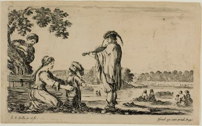 Stehender Geiger, aus Verschiedene Figuren vom Land