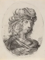 Sultanin mit einem gebänderten Turban, nach rechts gewandt, 1649-1650