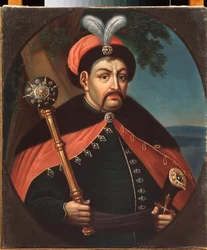 Porträt des Kosakenhetmans der Ukraine Bohdan Chmelnyzkyj