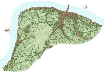 Das Südufer von London, zwischen Vauxhall und Bermondsey um 1600