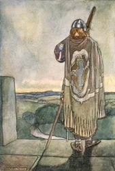 Finn hörte aus der Ferne die ersten Töne der Feenharfe, ca. 1910