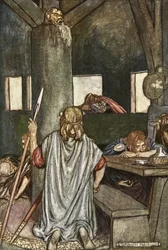 Sualtach weckt den König, Illustration aus 