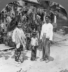 Burmesische Familie, Rangoon, Burma, 1908
