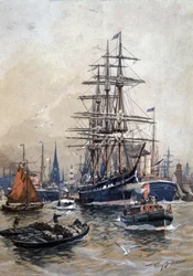 Der Hafen von Hamburg im 19. Jahrhundert