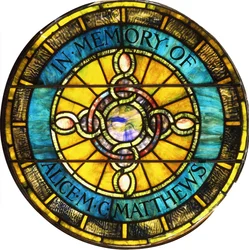 Rundes Bleiglasfenster von Tiffany Studios