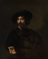 Mann mit Stahlhalsberge