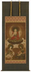 Buddhistische Triade: Sakyamuni, Manjusri und Samantabhadra, Edo-Periode, Mitte 17. bis Anfang 18. Jahrhundert