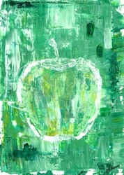 Lebhafter grüner Apfel