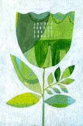 Abstrakte Grüne Blüte