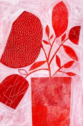 Abstrakte Rote Botanicals