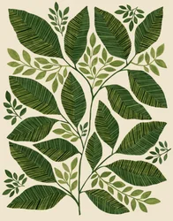 Grüne botanische Blätter