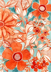 Lebendiges Blumen-Aquarell
