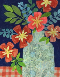 Lebhafte Vasenblumen