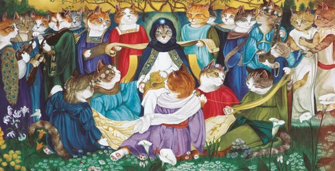 Illustration aus Cats Galore! A Compendium of Cultured Cats (veröffentlicht 2015)