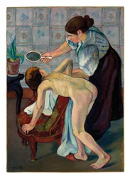 Das kleine Mädchen am Spiegel