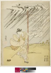 Eine junge Frau in einem Sommerregen, 1765