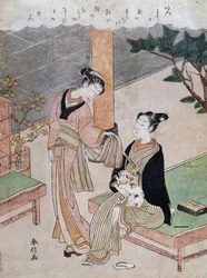 Kurtisanen, von Suzuki Harunobu, Japan