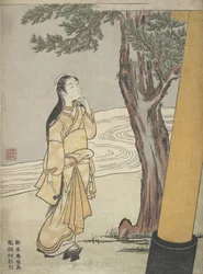 Besuch eines Schreins zur Stunde des Ochsen Ushi no toki mairi, 1765