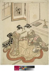 Junge Frauen spielen Fadenspiel, ca. 1767-68