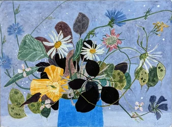 Wilde Blumen mit Wegwarte