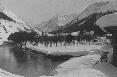 Winterlandschaft in Klosters, Graubünden